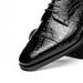 Zelli Andrea Genuine Crocodile Cap Toe Derby Shoes in Black