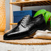 Zelli Andrea Genuine Crocodile Cap Toe Derby Shoes in Black