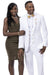 Answer: Stylish Two-Button Peak Lapel Suit by EJ Samuel with Double Breasted Vest & Gold Buttons in White - USA Men's Outlet