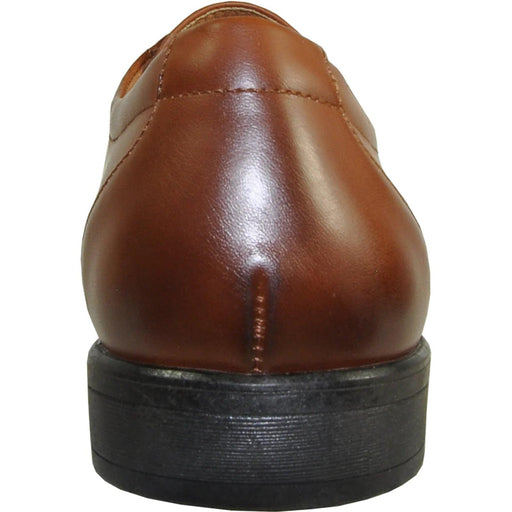 "Antique Brown Oxfords: Bravo Men's Vintage Style Cap Toe Dress Shoes" - USA Men's Outlet