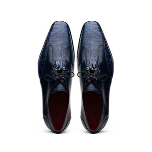 Marco_Di_Milano Anzio: Blue Jeans Leather Dress Shoe
