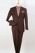 "Apollo King Brown 2-Button Two-Piece Modern Fit Suit" - USA Men's Outlet