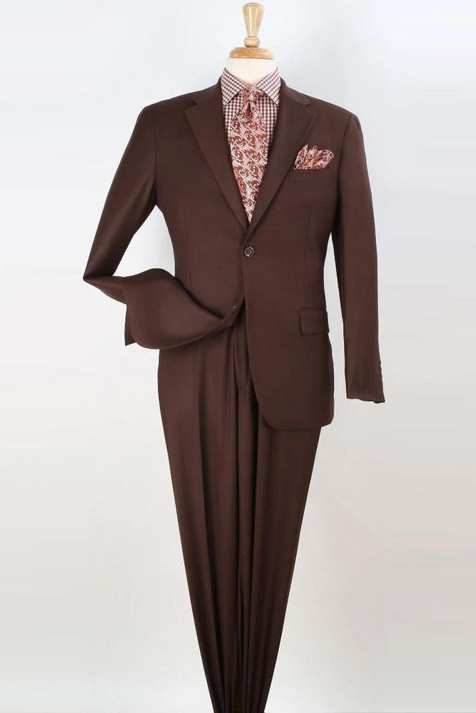 "Apollo King Brown 2-Button Two-Piece Modern Fit Suit" - USA Men's Outlet