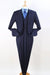 Apollo King Classic Fit Vested Suit w/ Pleated Pants - Navy - USA Men's Outlet