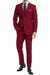 Apollo King Men's 2-Button Wool-Feel Suit – Modern Fit – Burgundy - USA Men's Outlet