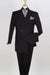 Apollo King Men's Black Wool Vested 3/4-Length Suit: Double-Breasted Design - USA Men's Outlet