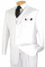 "Apollo King Men's Classic Fit 3-Button White Vested Suit" - USA Men's Outlet