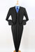 "Apollo King Men's Classic Fit Black Two-Button Pleated Pant Vested Suit" - USA Men's Outlet