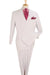 Apollo King Men's Classic Wool-Feel Double Breasted Suit, White - USA Men's Outlet