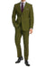 Apollo King Men's Modern Poplin Suit - Olive Green - USA Men's Outlet