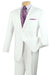 "Apollo King Men's White 2-Button Modern Fit Poplin Suit" - USA Men's Outlet