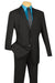 Apollo King Mens 2Btn Wool-Feel Modern Fit Suit, Black - USA Men's Outlet