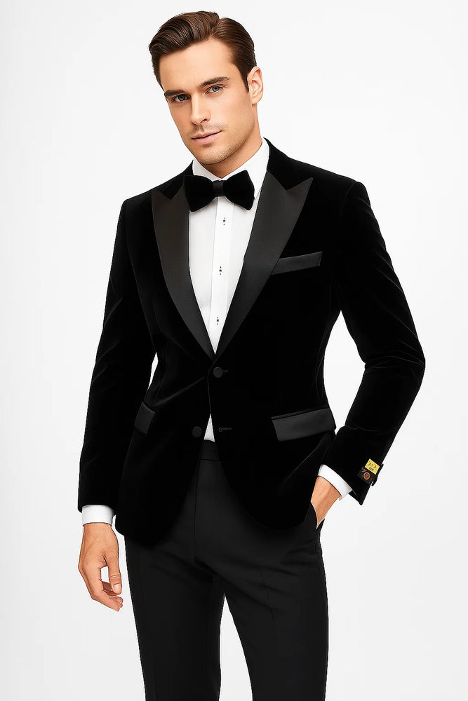 Peak Lapel Fashion Smoking Casual Velour Cocktail Tuxedo velour Men's blazer Jacket With Free Matching bow