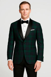 Plaid Dinner Jacket - Green Tartan Sportcoat
