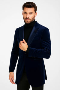 Velvet Long Coat - Velvet Carcoat - R-BlueCoat