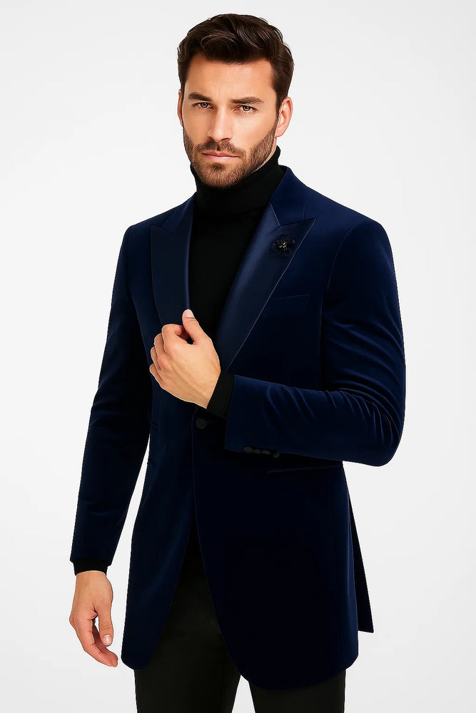 Velvet Long Coat - Velvet Carcoat - R-BlueCoat