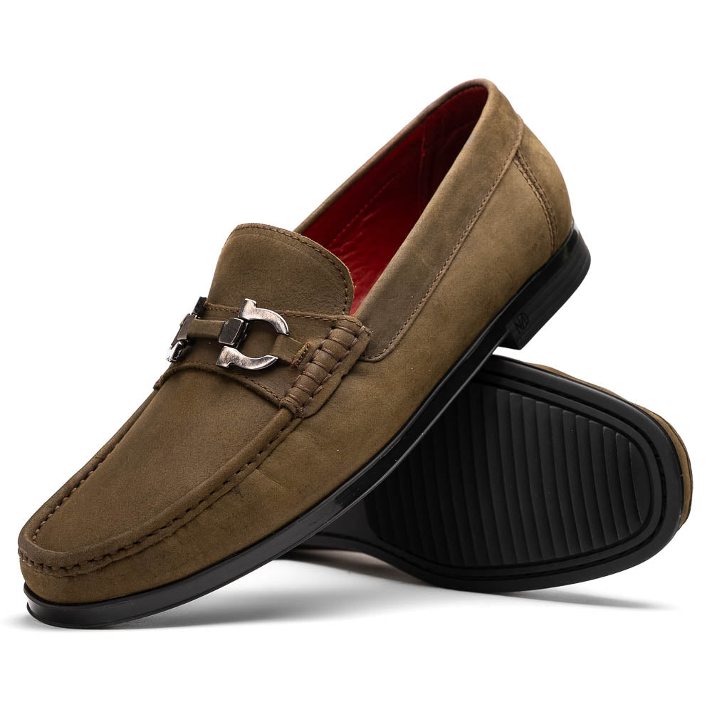 Atrani Olive Calf Loafer