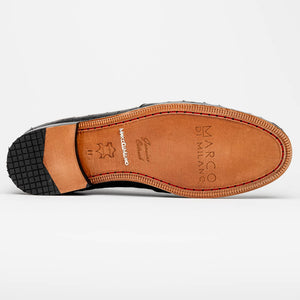 Aubiere Black Ostrich Loafer 