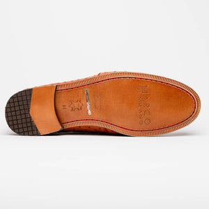 Aubiere Cognac Ostrich Loafer 