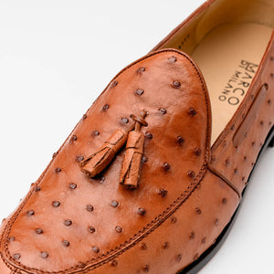 Aubiere Cognac Ostrich Loafer 