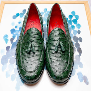 Marco Di Milano Aubiere Forest Green Leather Loafers