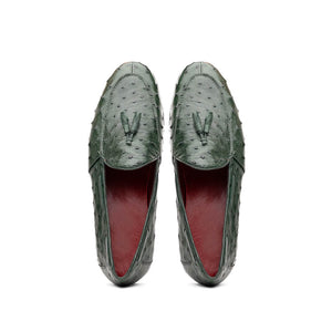 Aubiere Green Ostrich Loafer 