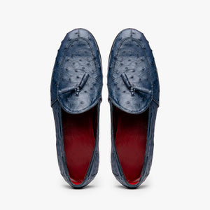 Aubiere Navy Ostrich Loafer 