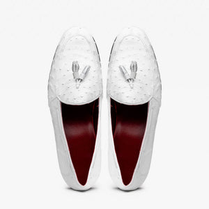 Aubiere White Ostrich Loafer 
