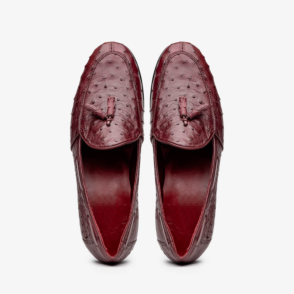 Aubiere Wine Ostrich Loafer 