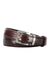 AXNY Brown Kid's Solid Stitched Leather Belt
