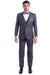 Azzuro Men's Grey 1-Btn Peak Wedding Tuxedo w/ Luxe Satin Trim - USA Men's Outlet