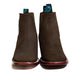 Los Altos Women's Boot Wide Square Toe Nobuck Dark Tabacco Leather Sole - Nobuck Dark Tabacco