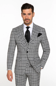 One Button 3 Piece Suit by Rossiman