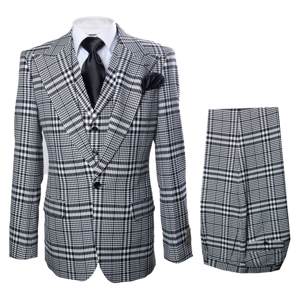 One Button 3 Piece Suit by Rossiman