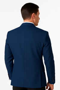 back view of Tazio dark blue blazer on male model