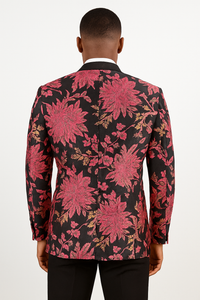 Hot Pink Fuchsia and Black Blazer