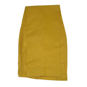 Mens Mustard Linen Shirt and Pants Casual Outfit Set