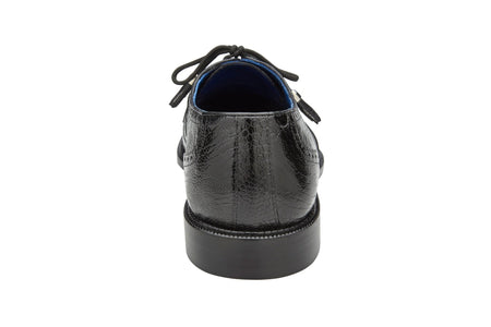 Belvedere Batta Black Genuine Crocodile Dress Shoe