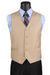 "Beige Essential Suit Vest by Vinci - Stylish Men's Formalwear" - USA Men's Outlet