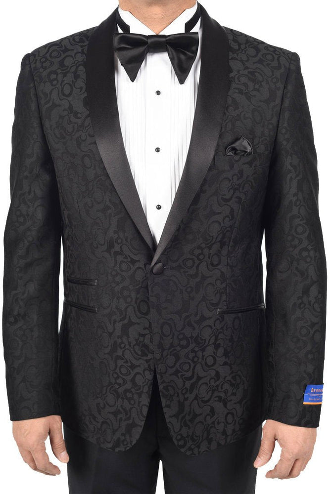 "Mystic" Black 1-Button Shawl Tuxedo (2-Piece Set)