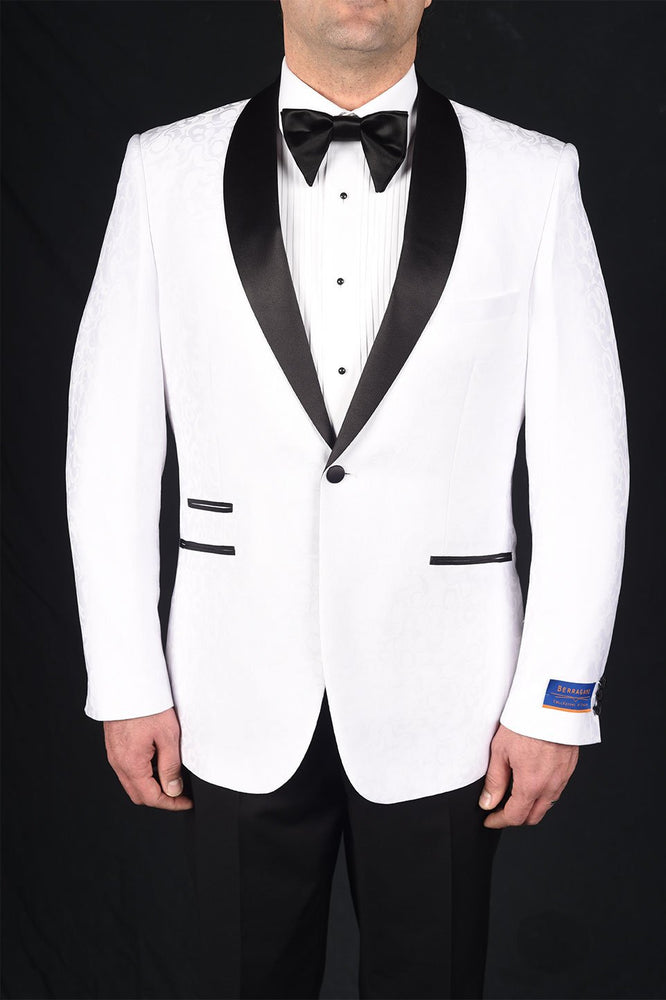 "Mystic" White 1-Button Shawl Tuxedo (2-Piece Set)