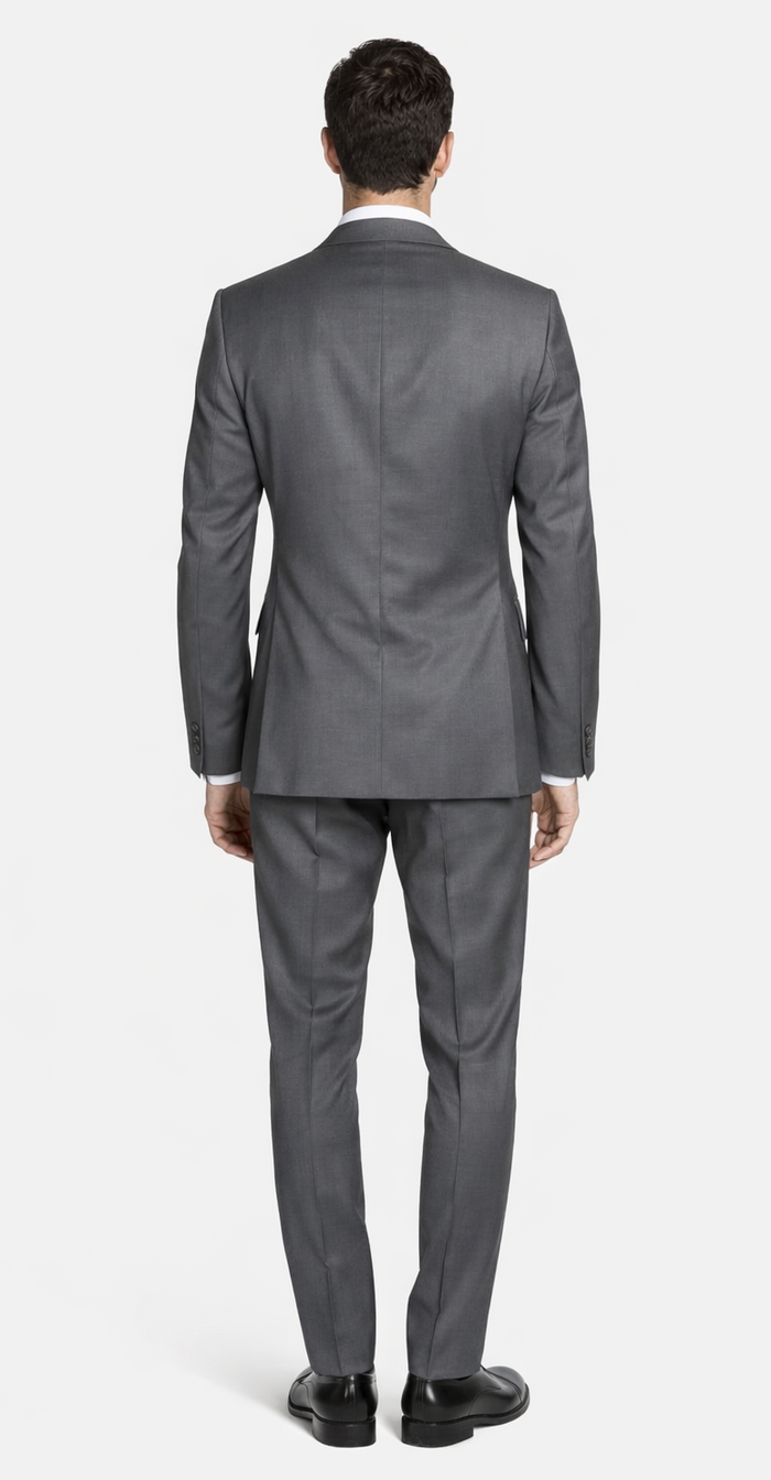 Bertolini 2PC Gray Two-button Suit Wool
