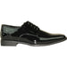 "Black Bravo Patent Tuxedo Oxford - Pointy Square Toe Mens Shoes" - USA Men's Outlet