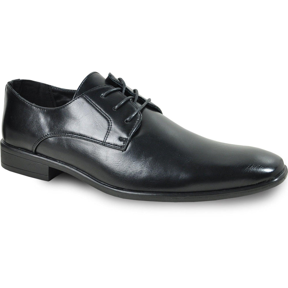 "Black Bravo Plain Toe Mens Oxfords - Timeless Elegance" - USA Men's Outlet