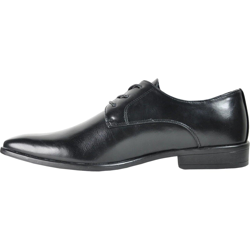 "Black Bravo Plain Toe Mens Oxfords - Timeless Elegance" - USA Men's Outlet