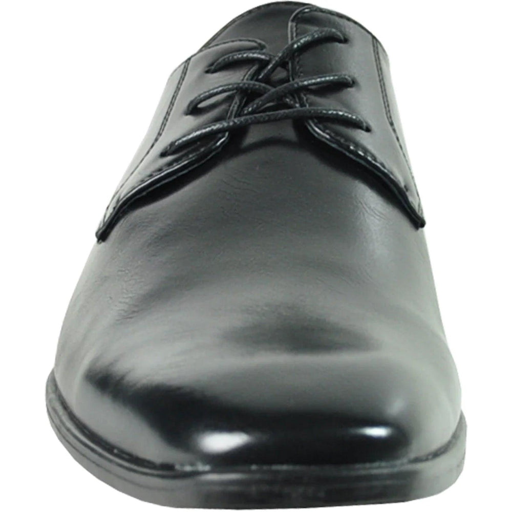 "Black Bravo Plain Toe Mens Oxfords - Timeless Elegance" - USA Men's Outlet