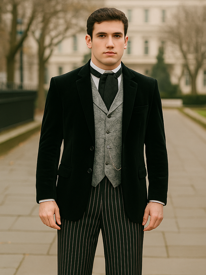 Black Velvet Roderick Smoking Jacket – Men's Evening Wear