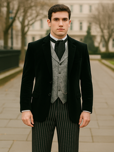 Black Velvet Roderick Smoking Jacket – Men's Evening Wear