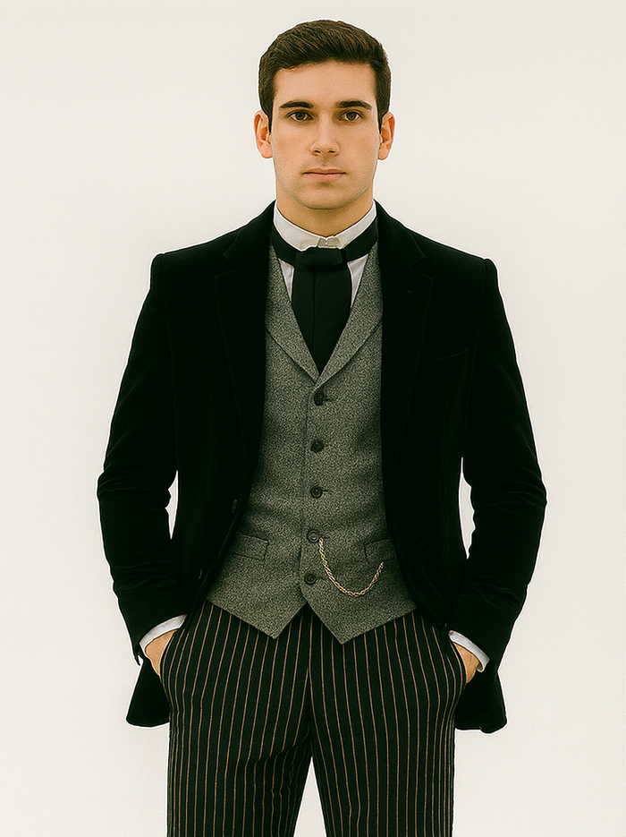 Black Velvet Roderick Smoking Jacket – Men's Evening Wear