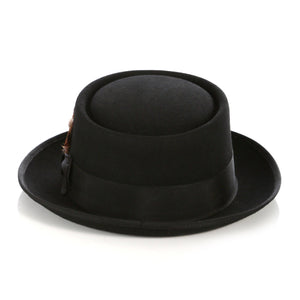 Black Premium Wool Pork Pie Hat